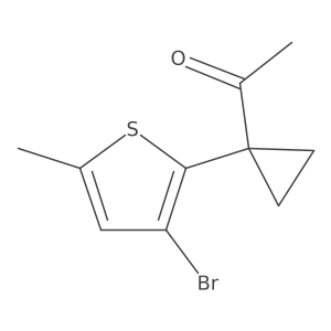 1-[1-(3-Bromo-5-methylthiophen-2-yl)cyclopropyl]ethan-1-one结构式