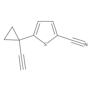 5-(1-Ethynylcyclopropyl)thiophene-2-carbonitrile结构式