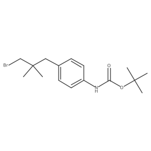 tert-butyl N-[4-(3-bromo-2,2-dimethylpropyl)phenyl]carbamate结构式