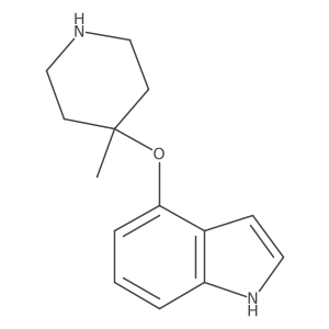 4-[(4-methylpiperidin-4-yl)oxy]-1H-indole结构式