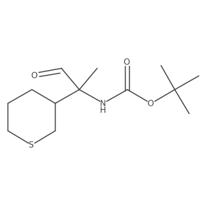tert-butyl N-[1-oxo-2-(thian-3-yl)propan-2-yl]carbamate结构式