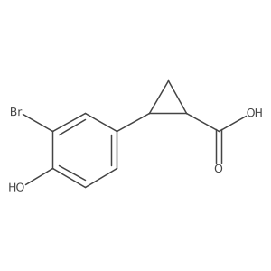 2-(3-Bromo-4-hydroxyphenyl)cyclopropane-1-carboxylic acid Structure