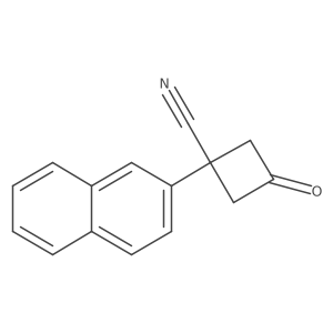 1-(Naphthalen-2-yl)-3-oxocyclobutane-1-carbonitrile Structure