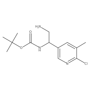 tert-butyl N-[2-amino-1-(6-chloro-5-methylpyridin-3-yl)ethyl]carbamate Structure