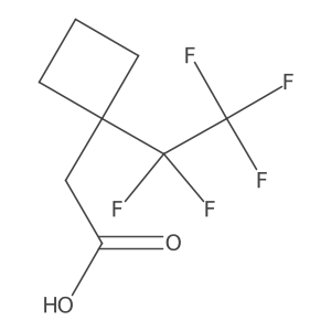 2-[1-(Pentafluoroethyl)cyclobutyl]acetic acid Structure