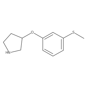 3-[3-(Methylsulfanyl)phenoxy]pyrrolidine结构式
