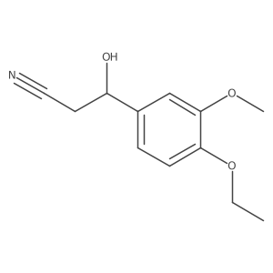 3-(4-Ethoxy-3-methoxyphenyl)-3-hydroxypropanenitrile Structure
