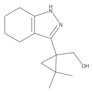 [2,2-dimethyl-1-(4,5,6,7-tetrahydro-1H-indazol-3-yl)cyclopropyl]methanol Structure