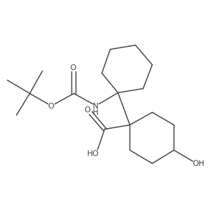 1-(1-{[(Tert-butoxy)carbonyl]amino}cyclohexyl)-4-hydroxycyclohexane-1-carboxylic acid结构式