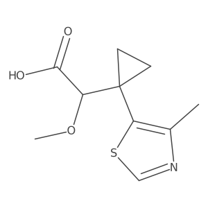 2-Methoxy-2-[1-(4-methyl-1,3-thiazol-5-yl)cyclopropyl]acetic acid结构式