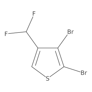 2,3-Dibromo-4-(difluoromethyl)thiophene结构式