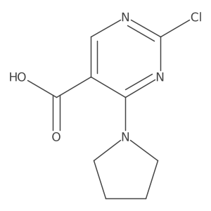 2-chloro-4-(1-pyrrolidinyl)-5-Pyrimidinecarboxylic acid结构式
