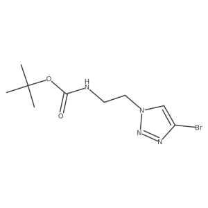 Tert-butyl N-[2-(4-bromotriazol-1-yl)ethyl]carbamate结构式