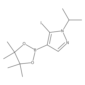 5-Iodo-1-isopropylpyrazole-4-boronic acid, pinacol ester结构式