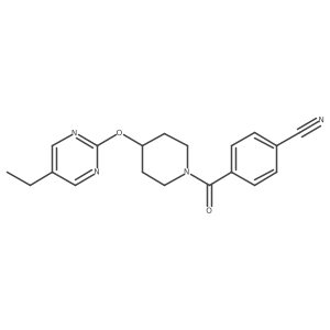 4-{4-[(5-Ethylpyrimidin-2-yl)oxy]piperidine-1-carbonyl}benzonitrile Structure
