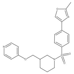 4-({1-[4-(2-Methyl-1,3-oxazol-4-yl)benzenesulfonyl]piperidin-3-yl}methoxy)pyridine结构式