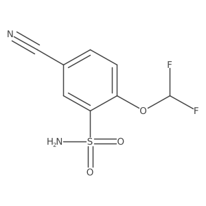 5-Cyano-2-(difluoromethoxy)benzene-1-sulfonamide Structure