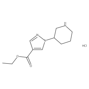 ethyl1-(piperidin-3-yl)-1H-pyrazole-4-carboxylatehydrochloride Structure
