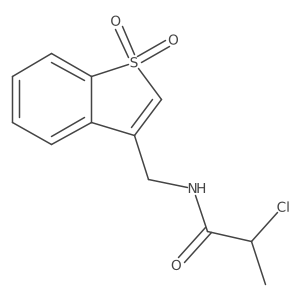 2-Chloro-N-[(1,1-dioxo-1-benzothiophen-3-yl)methyl]propanamide Structure