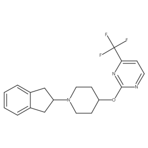 2-{[1-(2,3-dihydro-1H-inden-2-yl)piperidin-4-yl]oxy}-4-(trifluoromethyl)pyrimidine结构式