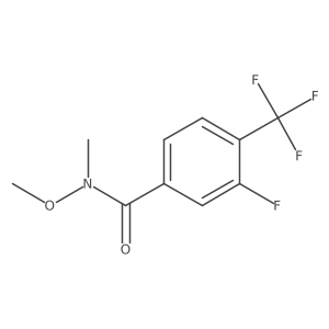 3-fluoro-N-methoxy-N-methyl-4-(trifluoromethyl)benzamide Structure