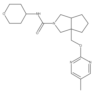 3a-{[(5-methylpyrimidin-2-yl)oxy]methyl}-N-(oxan-4-yl)-octahydrocyclopenta[c]pyrrole-2-carboxamide Structure