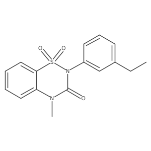 2-(3-ethylphenyl)-4-methyl-3,4-dihydro-2H-1lambda6,2,4-benzothiadiazine-1,1,3-trione结构式