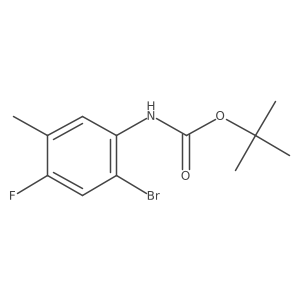 tert-Butyl N-(2-bromo-4-fluoro-5-methylphenyl)carbamate结构式