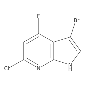 3-Bromo-6-chloro-4-fluoro-1H-pyrrolo[2,3-b]pyridine Structure