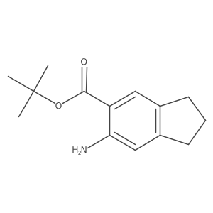tert-butyl 6-amino-2,3-dihydro-1H-indene-5-carboxylate结构式