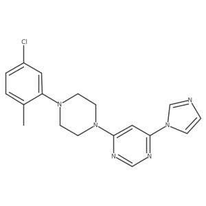 4-[4-(5-chloro-2-methylphenyl)piperazin-1-yl]-6-(1H-imidazol-1-yl)pyrimidine Structure