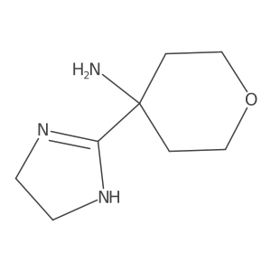 4-(4,5-dihydro-1H-imidazol-2-yl)oxan-4-amine Structure