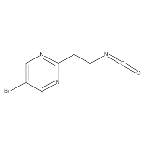 5-Bromo-2-(2-isocyanatoethyl)pyrimidine结构式