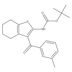 tert-butyl N-[3-(3-methylbenzoyl)-4,5,6,7-tetrahydro-1-benzothiophen-2-yl]carbamate结构式