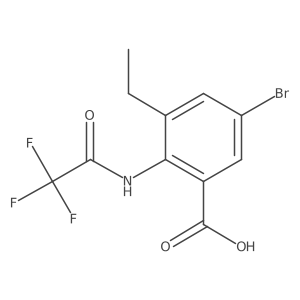 5-Bromo-3-ethyl-2-(2,2,2-trifluoroacetamido)benzoic acid结构式