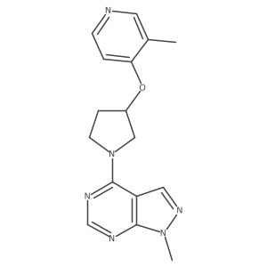 3-methyl-4-[(1-{1-methyl-1H-pyrazolo[3,4-d]pyrimidin-4-yl}pyrrolidin-3-yl)oxy]pyridine结构式