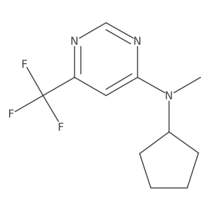 N-cyclopentyl-N-methyl-6-(trifluoromethyl)pyrimidin-4-amine结构式