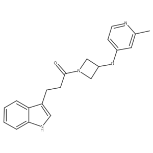 3-(1H-indol-3-yl)-1-{3-[(2-methylpyridin-4-yl)oxy]azetidin-1-yl}propan-1-one Structure