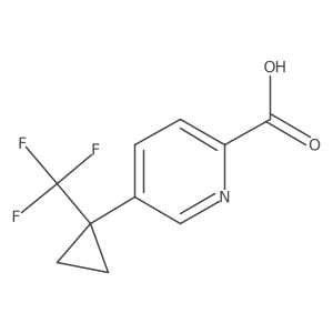 5-[1-(Trifluoromethyl)cyclopropyl]pyridine-2-carboxylic acid Structure