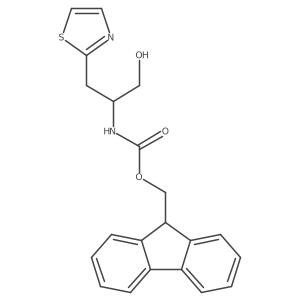 (9H-fluoren-9-yl)methyl N-[1-hydroxy-3-(1,3-thiazol-2-yl)propan-2-yl]carbamate结构式