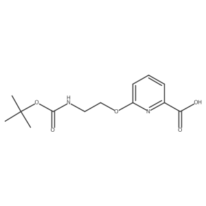 6-(2-{[(Tert-butoxy)carbonyl]amino}ethoxy)pyridine-2-carboxylic acid结构式