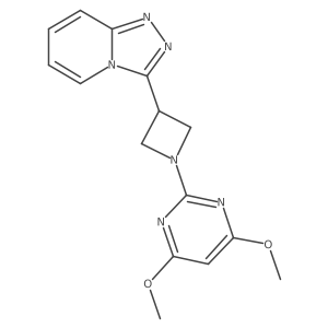 4,6-Dimethoxy-2-(3-{[1,2,4]triazolo[4,3-a]pyridin-3-yl}azetidin-1-yl)pyrimidine结构式