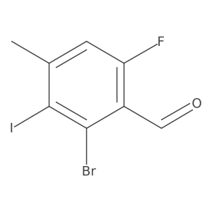 2-Bromo-6-fluoro-3-iodo-4-methylbenzaldehyde Structure