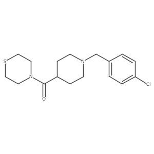 4-{1-[(4-Chlorophenyl)methyl]piperidine-4-carbonyl}thiomorpholine结构式