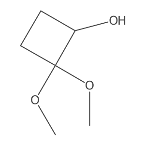 2,2-Dimethoxycyclobutan-1-ol Structure