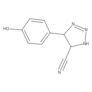 4,5-Dihydro-5-(4-hydroxyphenyl)-3h-1,2,3-triazole-4-carbonitrile Structure