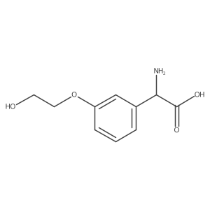 I+/--Amino-3-(2-hydroxyethoxy)benzeneacetic acid Structure