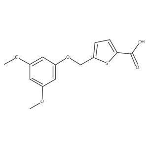 5-[(3,5-Dimethoxyphenoxy)methyl]-2-thiophenecarboxylic acid Structure