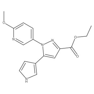 1-(6-methoxy-3-pyridinyl)-5-(1H-pyrrol-3-yl)-1H-pyrazol 3-carboxylic acid ethyl ester Structure