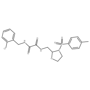 N'-[(2-chlorophenyl)methyl]-N-[[3-(p-tolylsulfonyl)oxazolidin-2-yl]methyl]oxamide结构式